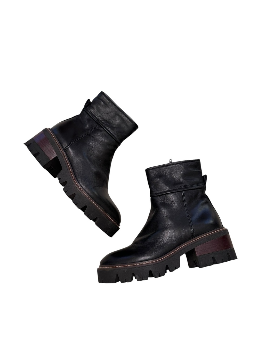 Sesto Meucci Malia Lug Zip Boots in Black size 6